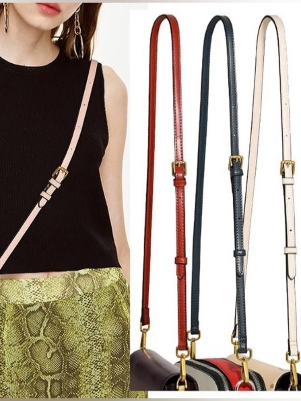 Slim Black adjustable Crossbody Strap - 🎉 - Picture 2 of 3